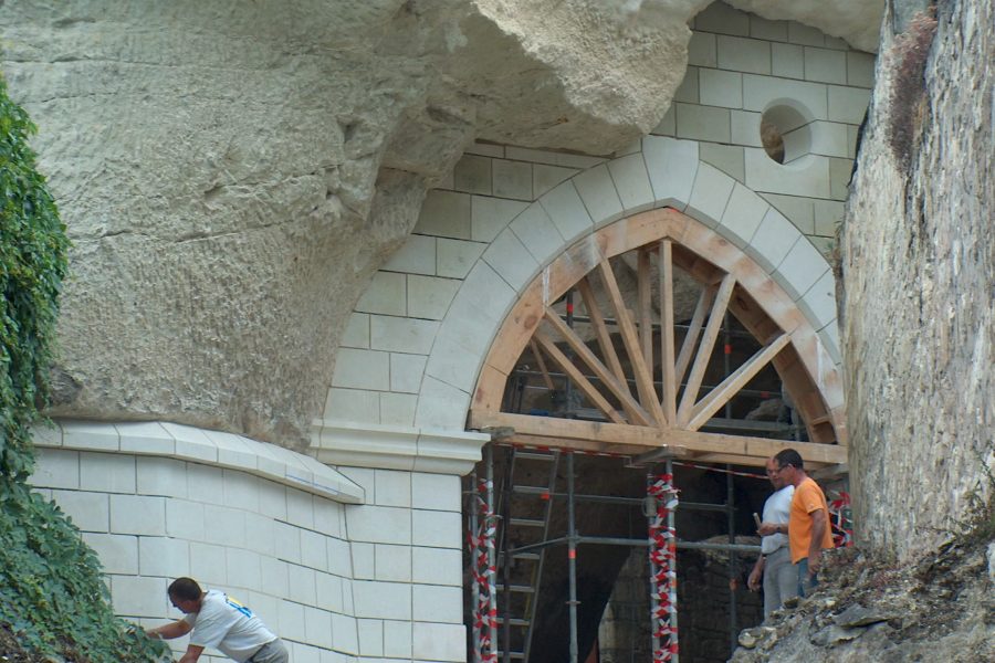 Construction de voutes en tuffeau...